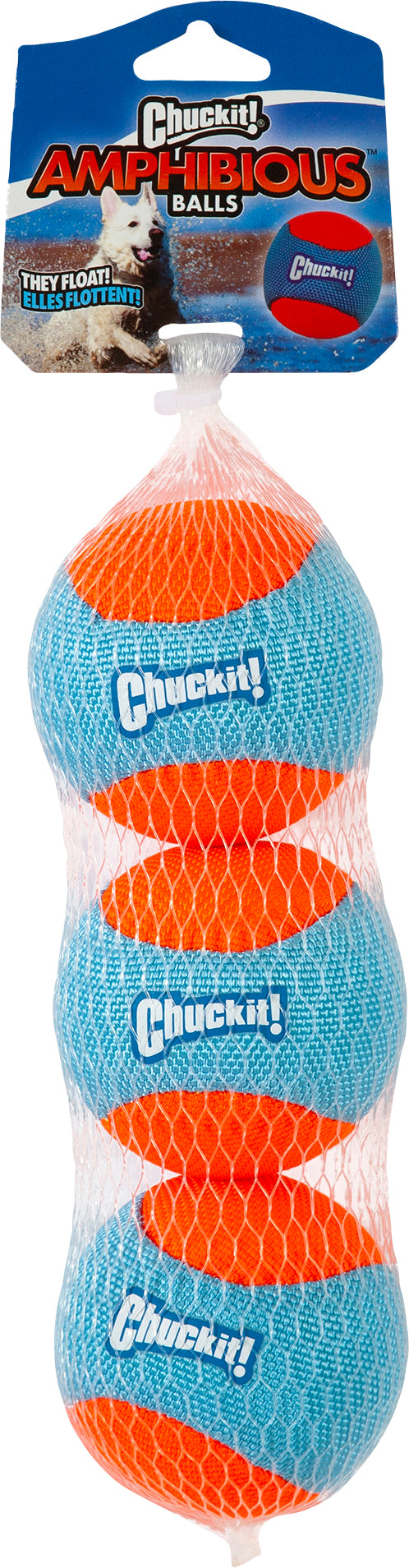 Chuckit Flytende tennisballer kommer i 3-pakk og er perfekte for hunder som er glade i kasteleker i vann og på land. Tennisballene har sterke farger for god synlighet og flyter i vann. Ballene er laget i et mykt materiale som er snill med hundens tenner. 3 baller i pakken.