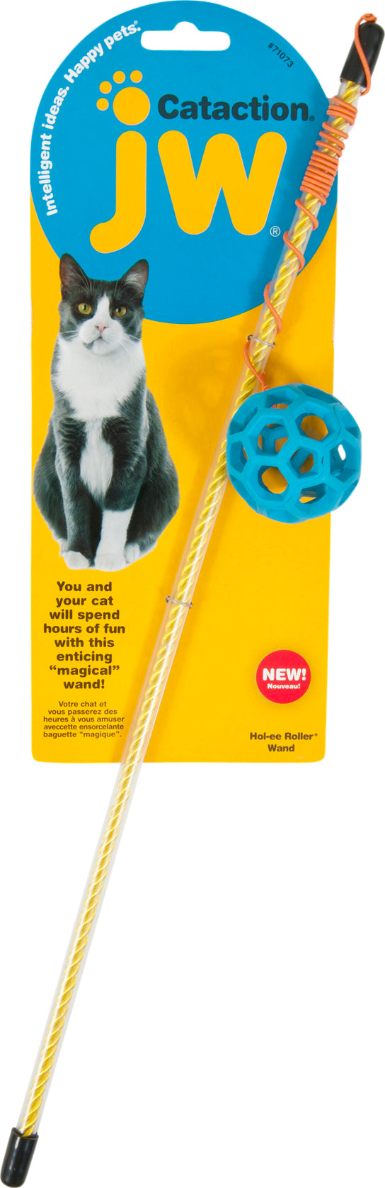 JW Cataction Hol-ee drillpinne katteleke kommer med ball og fleksibel stang og er en super leke for katten.