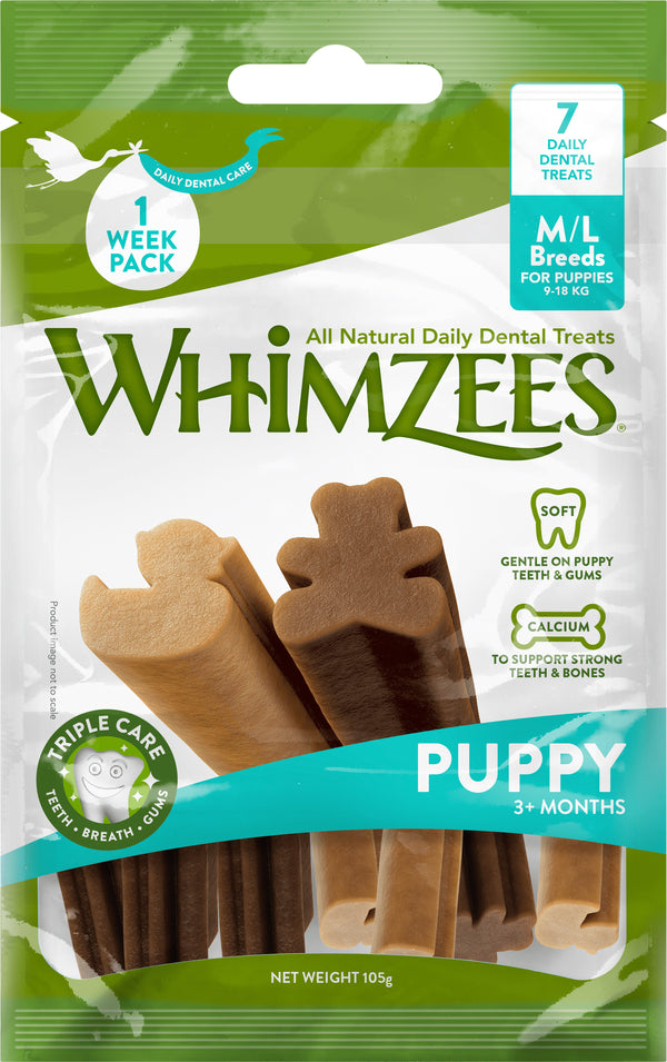 Whimzees Puppy M/L, 7 stk./105 gram